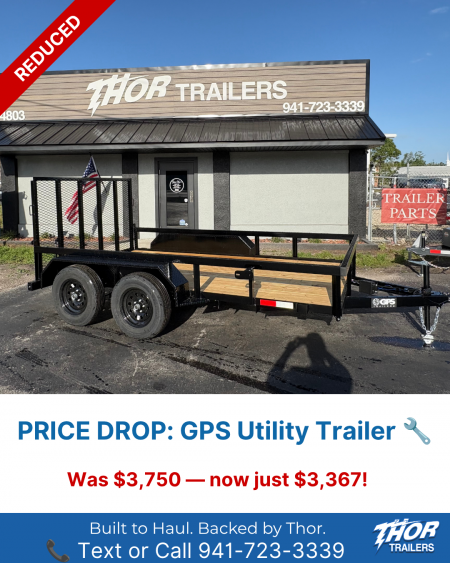 New 2026 GPS Utility Trailer 6x12 TA with tube top and ramp