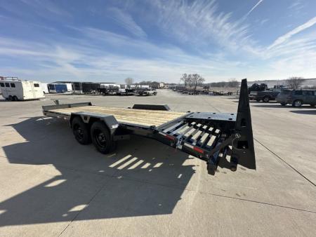 New 2026 Hillcrest Black-Grey 83"x19'+3' 17.6k I-Beam Equipment Trailer