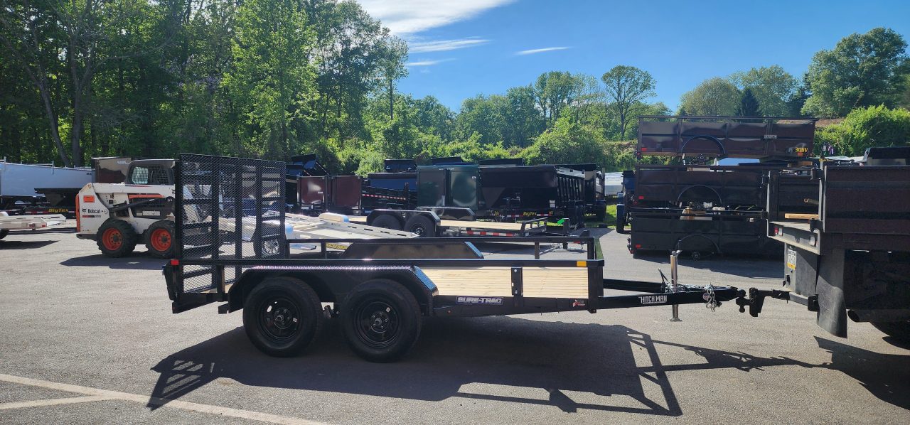 New 7 x 12 Sure-Trac Tube Top Utility Trailer 7k** RE-ENFORCED GATE