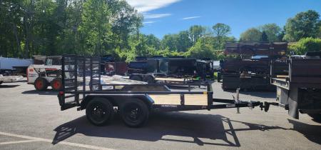 New 7 x 12 Sure-Trac Tube Top Utility Trailer 7k** RE-ENFORCED GATE