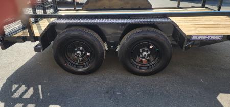 New 7 x 12 Sure-Trac Tube Top Utility Trailer 7k** RE-ENFORCED GATE