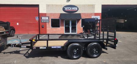 New 7 x 12 Sure-Trac Tube Top Utility Trailer 7k** RE-ENFORCED GATE