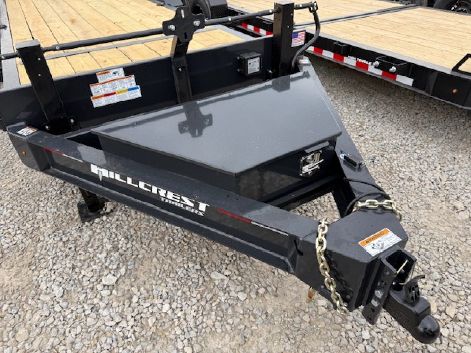 New 2026 Hillcrest Black-Grey 83"x21'+3' 21k I-Beam Equipment Trailer