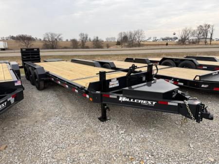 New 2026 Hillcrest Black-Grey 83 x21'+3' 21k I-Beam Equipment Trailer