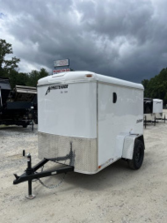 New 2026 Homesteader Trailer / Challenger Series / 5x8 / 5'7" Interior Height / Single Swing Rear Door / 32" Side Door / 24" Stoneguard / .030 White Aluminum