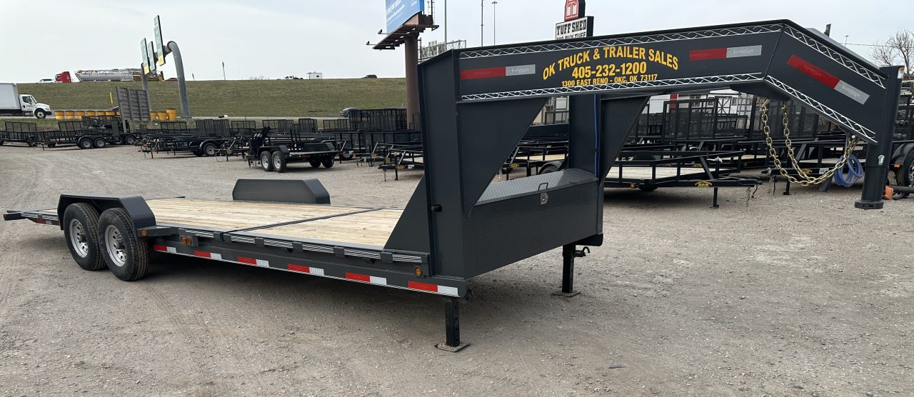New 2026 East Texas Trailers 83"x24' Gooseneck Lowstyle Machine Gray Tilt Equipment Trailer