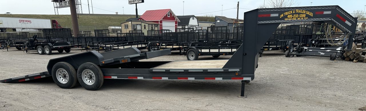 New 2026 East Texas Trailers 83"x24' Gooseneck Lowstyle Machine Gray Tilt Equipment Trailer