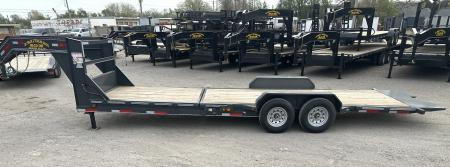 New 2026 East Texas Trailers 83"x24' Gooseneck Lowstyle Machine Gray Tilt Equipment Trailer
