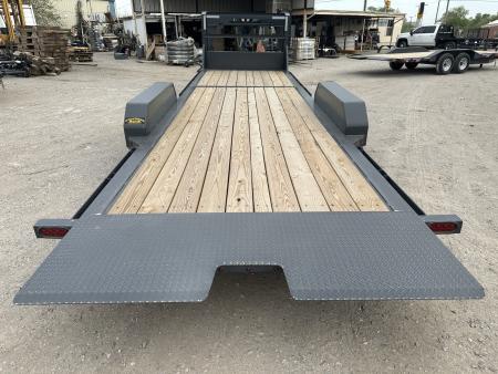 New 2026 East Texas Trailers 83"x24' Gooseneck Lowstyle Machine Gray Tilt Equipment Trailer