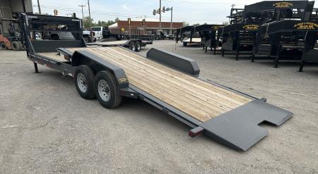 New 2026 East Texas Trailers 83"x24' Gooseneck Lowstyle Machine Gray Tilt Equipment Trailer