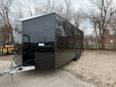 New 2026 Lightning 8.5 x 24 Enclosed All Aluminum Car Hauler with Ramp 10K GVW 7ft Interior Height