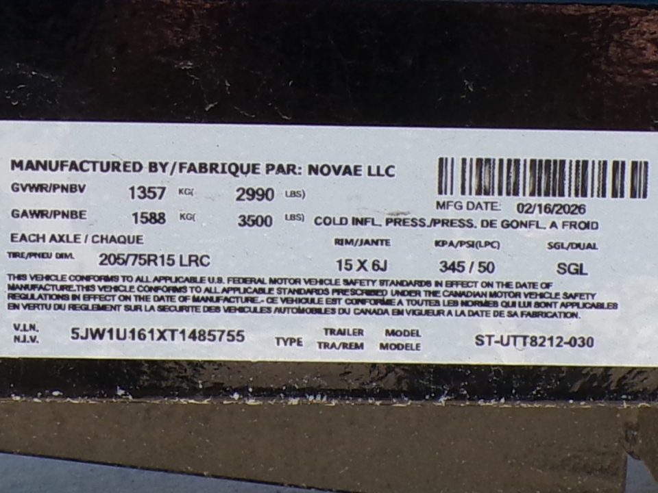 New 2026 Sure-Trac ST-UTT8212 Utility Trailer