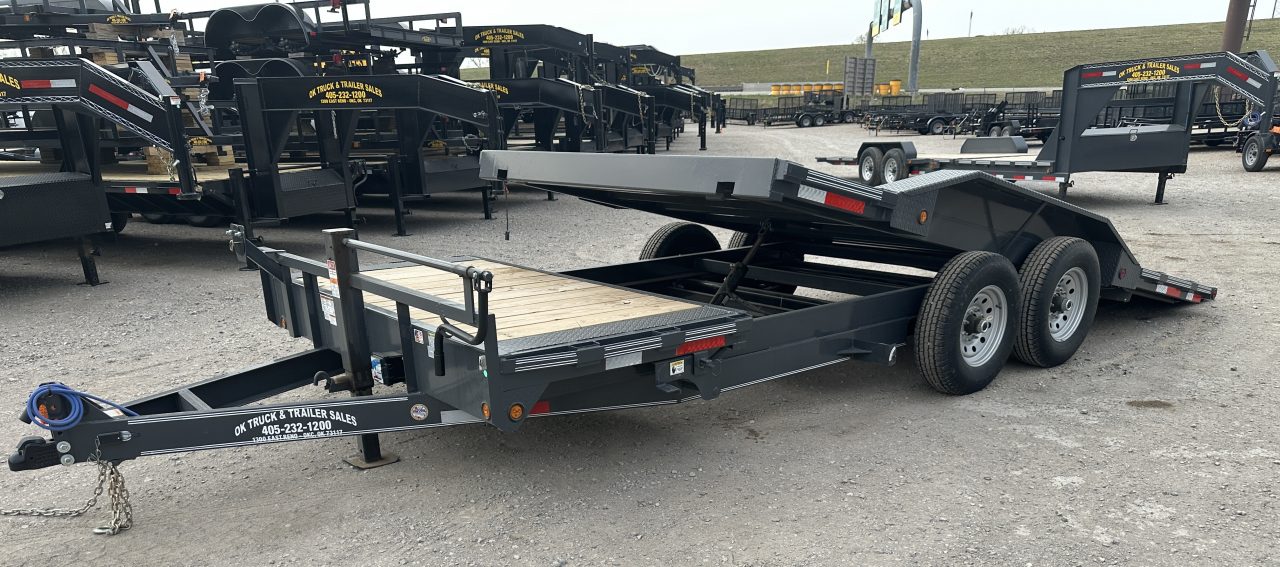 New 2026 East Texas Trailers 102"x20' Bumperpull Machine Gray Tilt Trailer