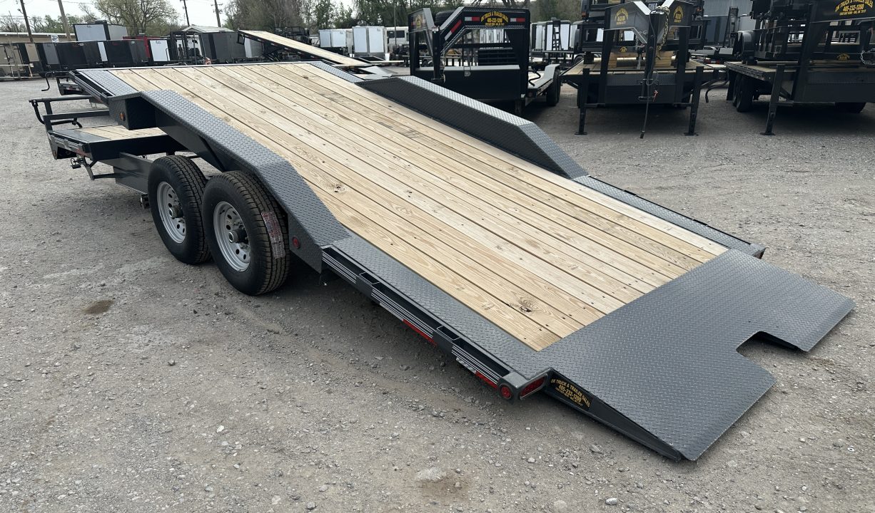 New 2026 East Texas Trailers 102"x20' Bumperpull Machine Gray Tilt Trailer