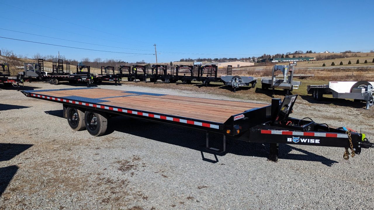 New 2026 BWise 24' HD Deckover Power Tilt Trailer w/ Hydraulic Jack
