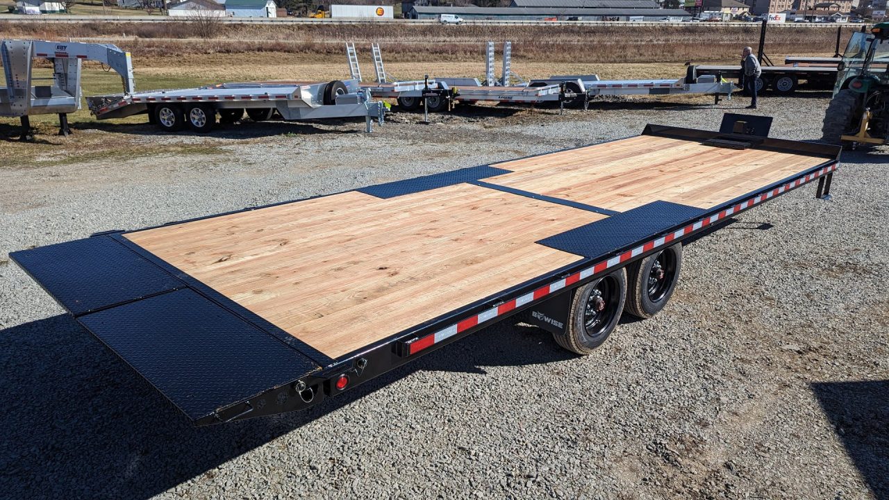 New 2026 BWise 24' HD Deckover Power Tilt Trailer w/ Hydraulic Jack