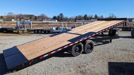 New 2026 BWise 24' HD Deckover Power Tilt Trailer w/ Hydraulic Jack
