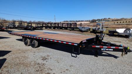 New 2026 BWise 24' HD Deckover Power Tilt Trailer w/ Hydraulic Jack