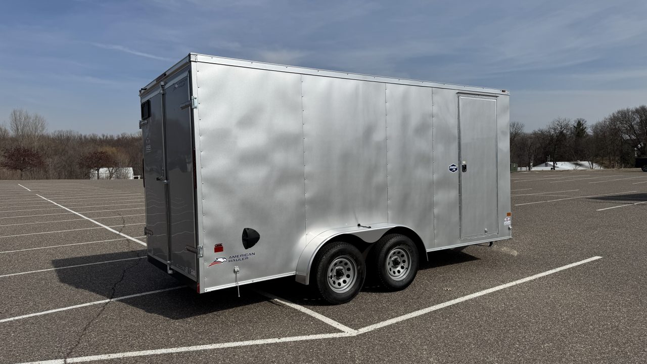 New American Hauler 7x16 Tandem Enclosed Cargo Trailer - Double Rear Doors