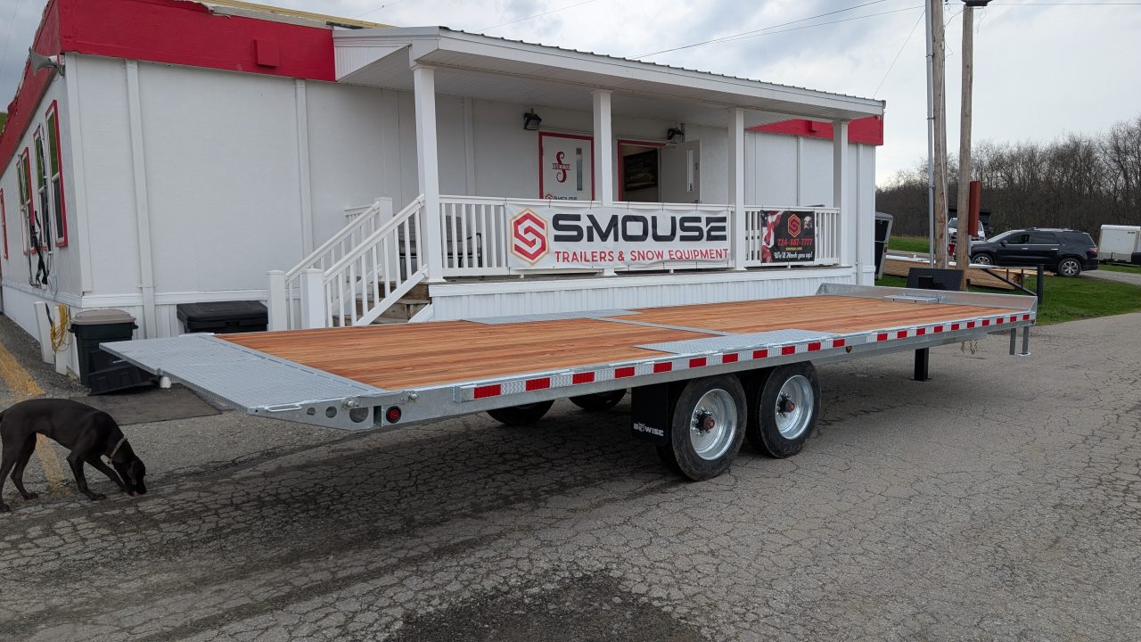New 2026 BWise 24' HD Deckover GALVANIZED Power Tilt Trailer w/ Hydraulic Jack