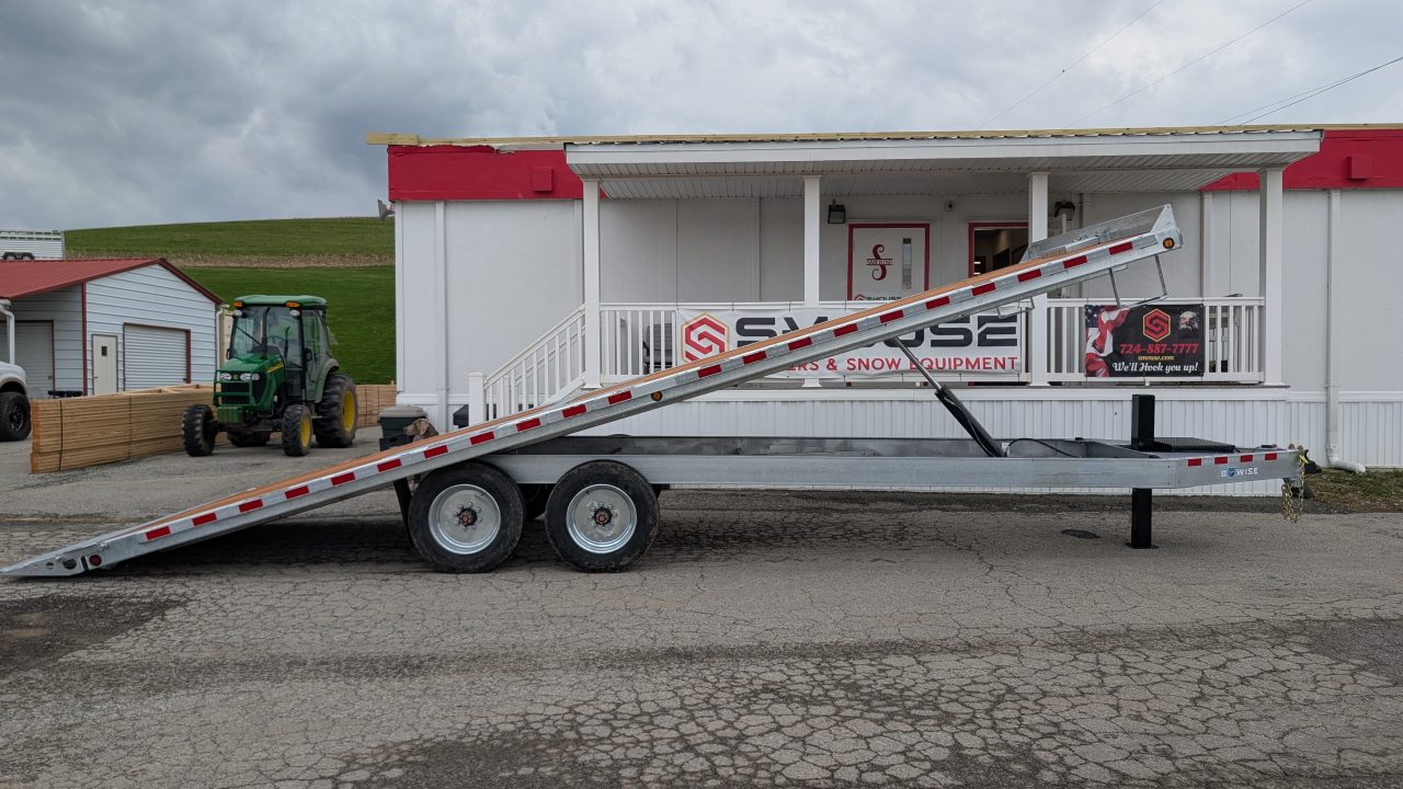 New 2026 BWise 24' HD Deckover GALVANIZED Power Tilt Trailer w/ Hydraulic Jack