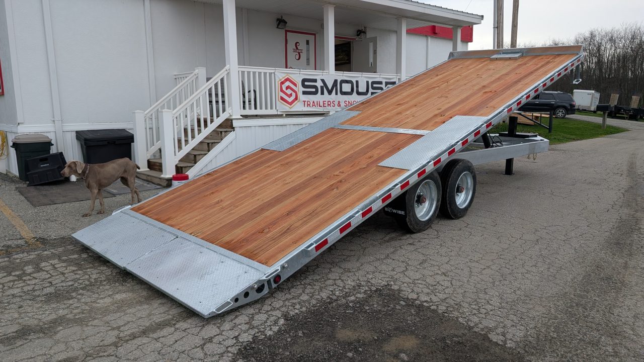 New 2026 BWise 24' HD Deckover GALVANIZED Power Tilt Trailer w/ Hydraulic Jack