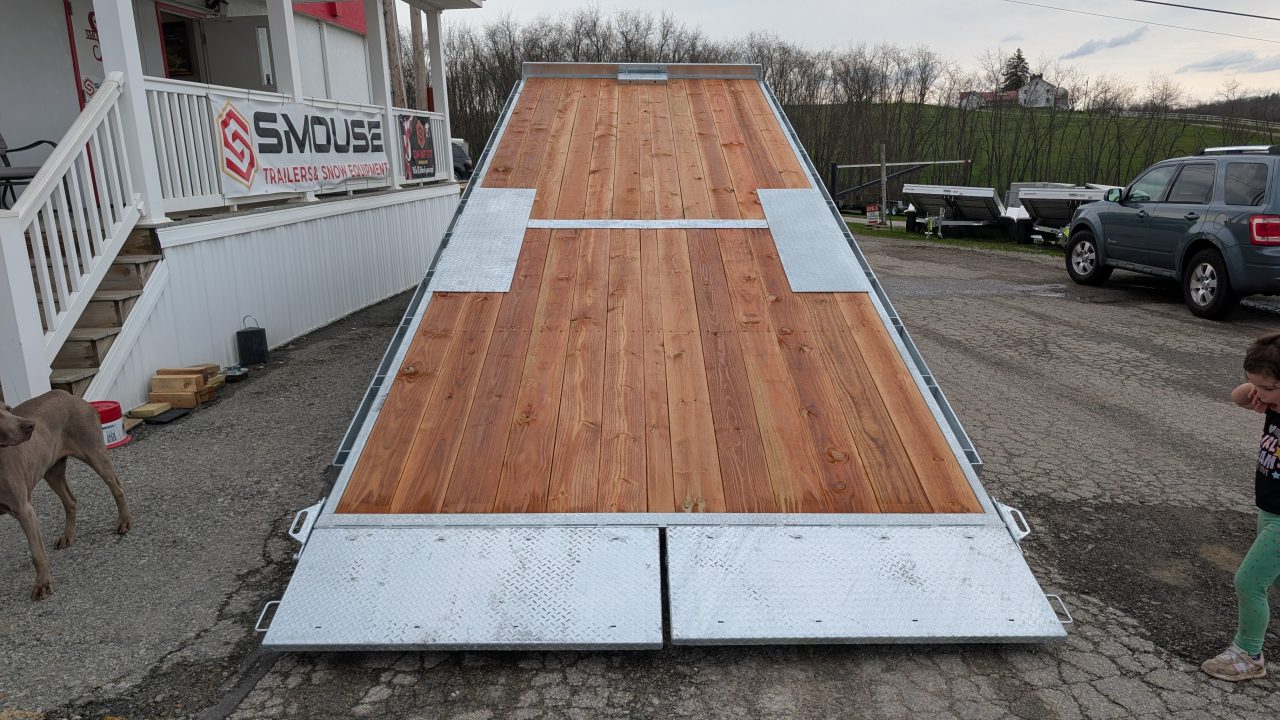 New 2026 BWise 24' HD Deckover GALVANIZED Power Tilt Trailer w/ Hydraulic Jack