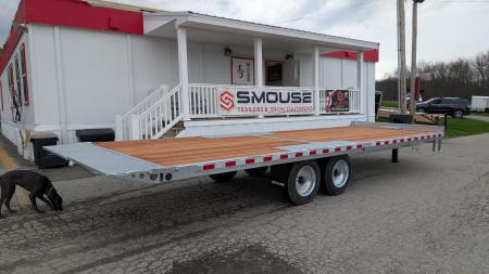 New 2026 BWise 24' HD Deckover GALVANIZED Power Tilt Trailer w/ Hydraulic Jack