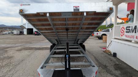 New 2026 BWise 24' HD Deckover GALVANIZED Power Tilt Trailer w/ Hydraulic Jack