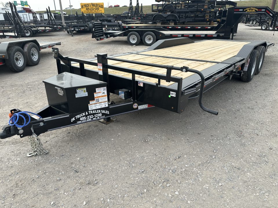 New 2026 East Texas Trailers 102"x22' Bumper Pull Drive Over Fender Tilt Trailer