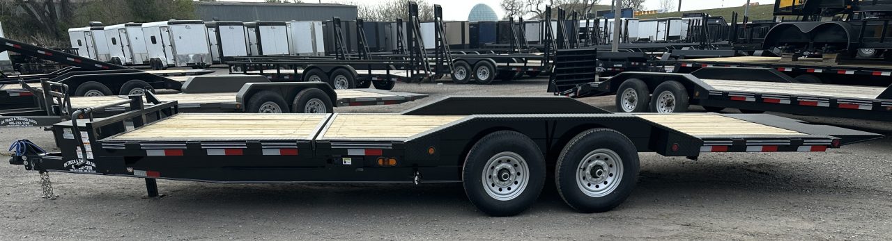 New 2026 East Texas Trailers 102"x22' Bumper Pull Drive Over Fender Tilt Trailer