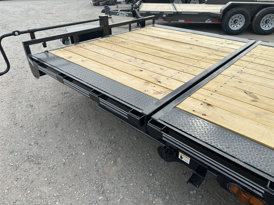 New 2026 East Texas Trailers 102"x22' Bumper Pull Drive Over Fender Tilt Trailer