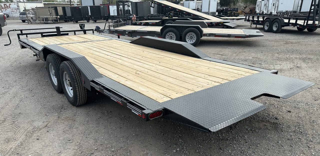 New 2026 East Texas Trailers 102"x22' Bumper Pull Drive Over Fender Tilt Trailer