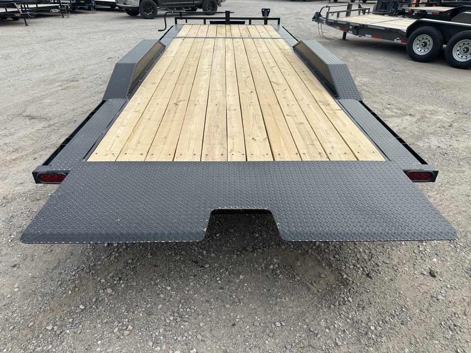 New 2026 East Texas Trailers 102"x22' Bumper Pull Drive Over Fender Tilt Trailer