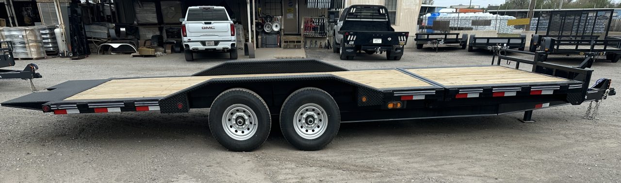 New 2026 East Texas Trailers 102"x22' Bumper Pull Drive Over Fender Tilt Trailer