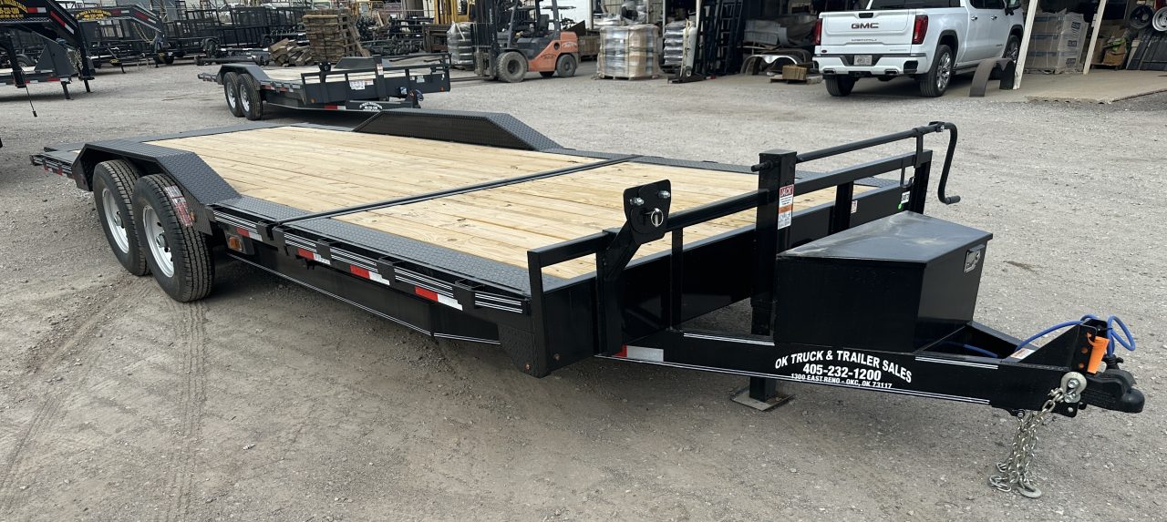 New 2026 East Texas Trailers 102"x22' Bumper Pull Drive Over Fender Tilt Trailer
