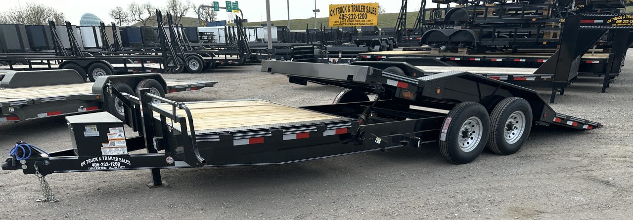 New 2026 East Texas Trailers 102"x22' Bumper Pull Drive Over Fender Tilt Trailer