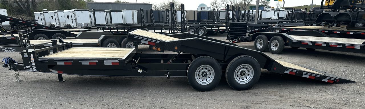 New 2026 East Texas Trailers 102"x22' Bumper Pull Drive Over Fender Tilt Trailer