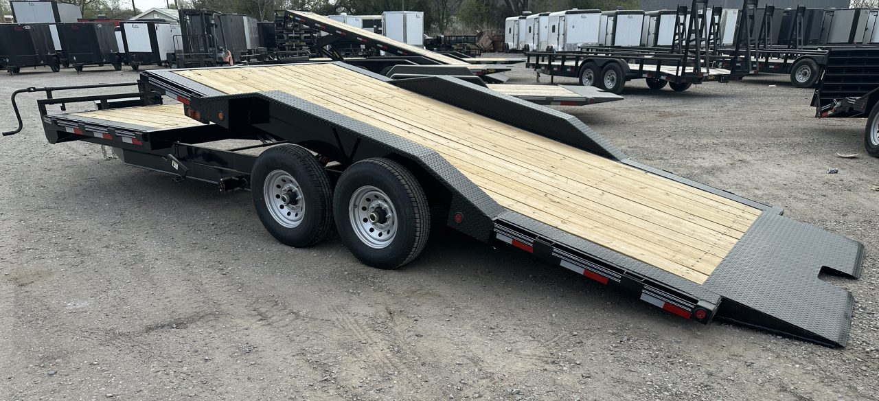 New 2026 East Texas Trailers 102"x22' Bumper Pull Drive Over Fender Tilt Trailer