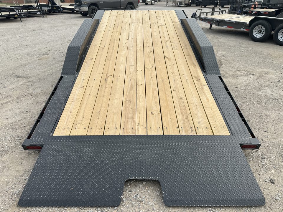 New 2026 East Texas Trailers 102"x22' Bumper Pull Drive Over Fender Tilt Trailer