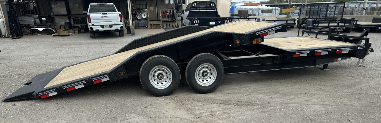 New 2026 East Texas Trailers 102"x22' Bumper Pull Drive Over Fender Tilt Trailer