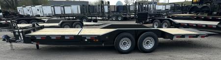 New 2026 East Texas Trailers 102"x22' Bumper Pull Drive Over Fender Tilt Trailer