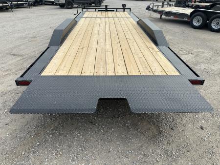 New 2026 East Texas Trailers 102"x22' Bumper Pull Drive Over Fender Tilt Trailer