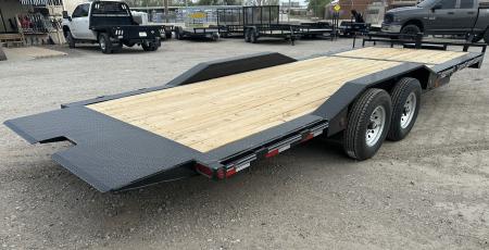 New 2026 East Texas Trailers 102"x22' Bumper Pull Drive Over Fender Tilt Trailer