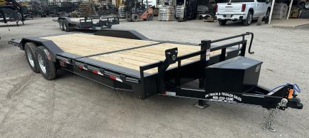 New 2026 East Texas Trailers 102"x22' Bumper Pull Drive Over Fender Tilt Trailer