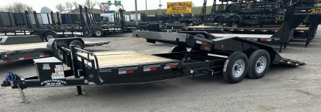 New 2026 East Texas Trailers 102"x22' Bumper Pull Drive Over Fender Tilt Trailer