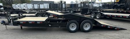 New 2026 East Texas Trailers 102"x22' Bumper Pull Drive Over Fender Tilt Trailer