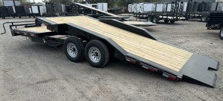 New 2026 East Texas Trailers 102"x22' Bumper Pull Drive Over Fender Tilt Trailer