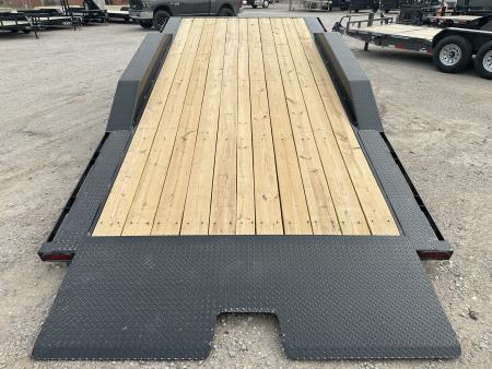 New 2026 East Texas Trailers 102"x22' Bumper Pull Drive Over Fender Tilt Trailer