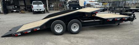 New 2026 East Texas Trailers 102"x22' Bumper Pull Drive Over Fender Tilt Trailer